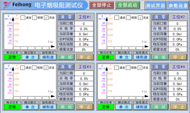 4工位抽吸機主界（jiè）麵